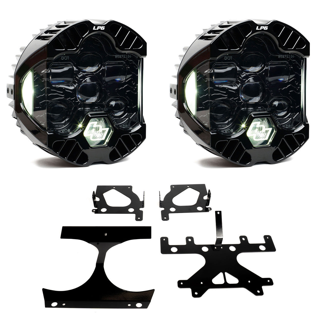 Baja Designs 15-24 Harley-Davidson Road Glide (Dual Light) DOT LP6 LED DRL Headlight Kit