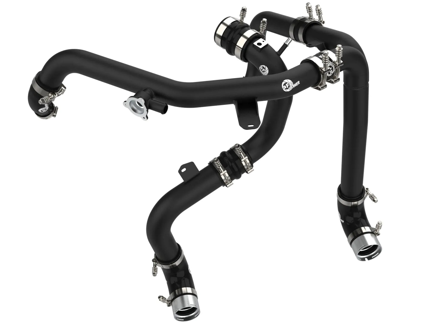 aFe 21-25 Ford Bronco V6-2.7Ltt BladeRunner Alum Hot & Cold Charge Pipe Kit - Black