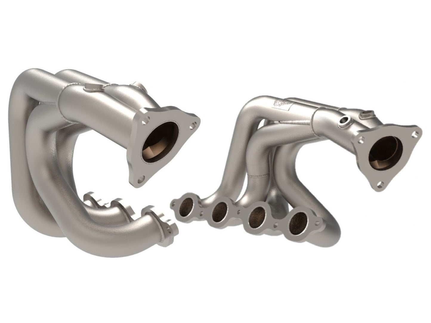 aFe Twisted 304SS Header 2020+ Chevy Corvette (C8) 6.2L V8 or E-Ray - Titanium Ceramic Coated