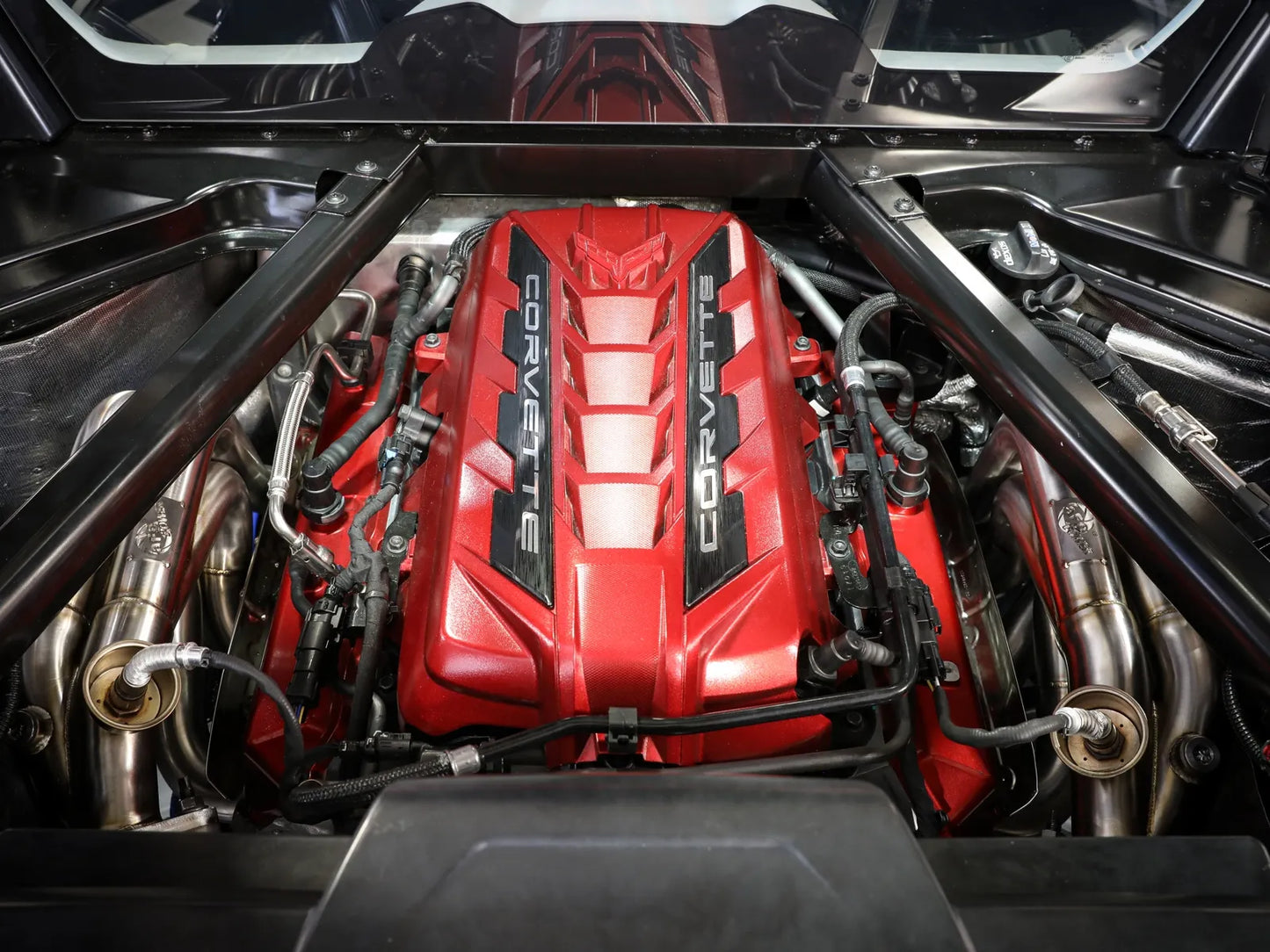 aFe Twisted 304SS Header 2020+ Chevy Corvette (C8) 6.2L V8 or E-Ray - Titanium Ceramic Coated