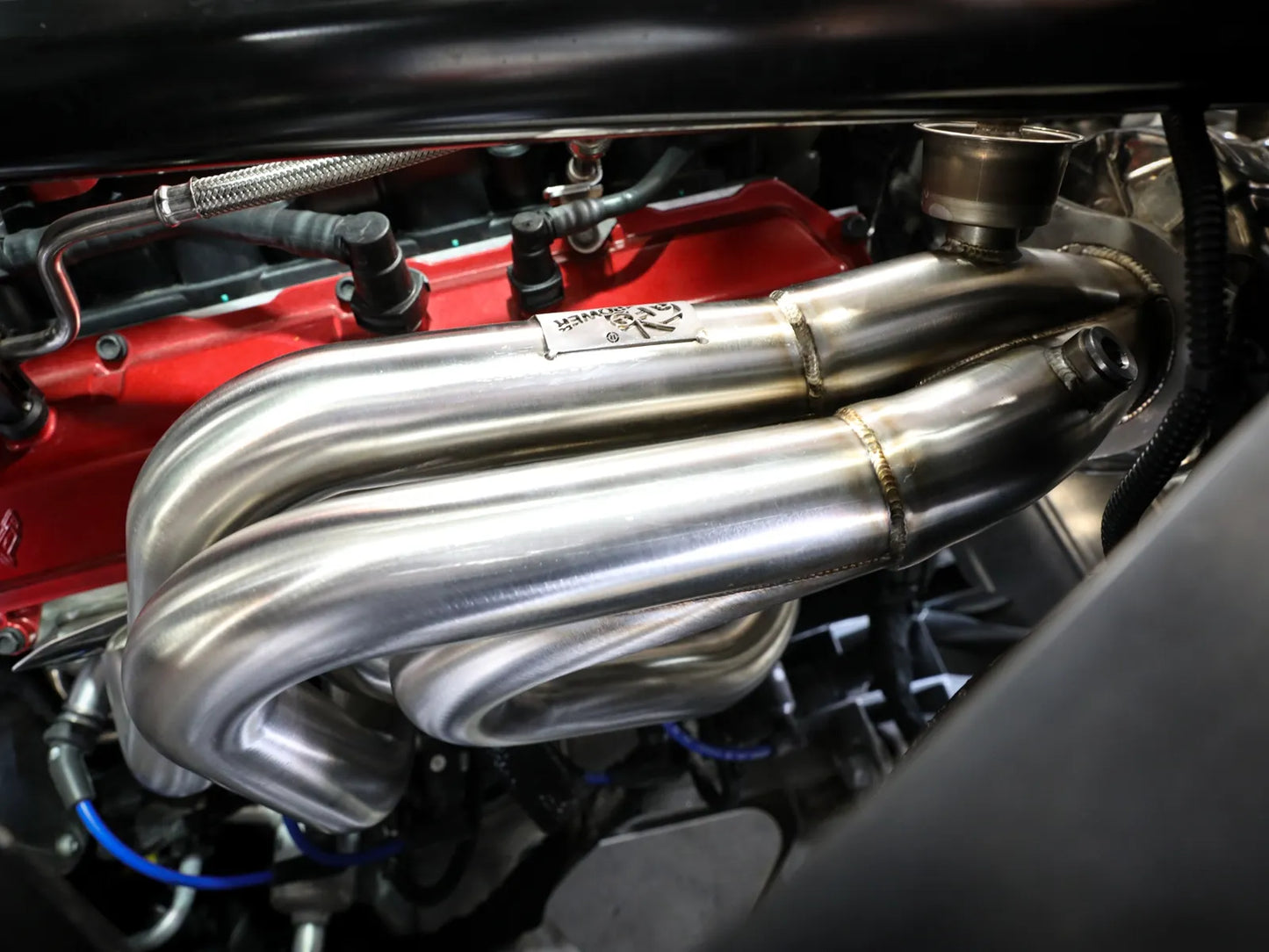 aFe Twisted 304SS Header 2020+ Chevy Corvette (C8) 6.2L V8 or E-Ray - Titanium Ceramic Coated