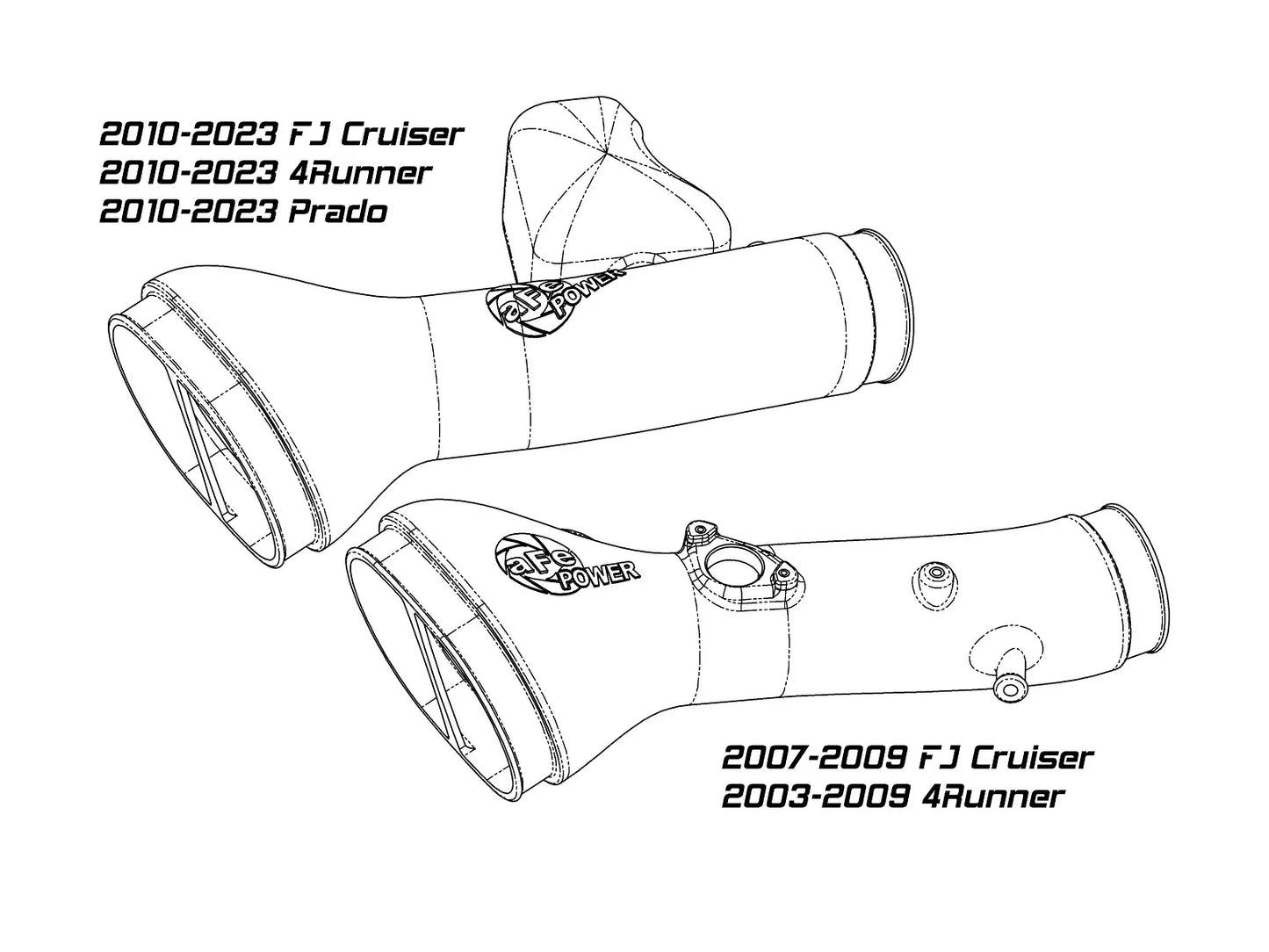 aFe Momentum GT Cold Air Intake System w/ Pro DRY S Filter Toyota FJ Cruiser/Prado 150/4Runner 07-24 V6-4.0L
