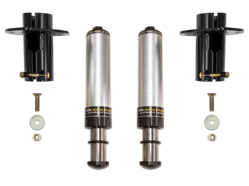 ICON 2020+ Jeep Gladiator JT / 2007+ Jeep Wrangler JK/JL Bolt On Front Hyd Bump Stop Kit