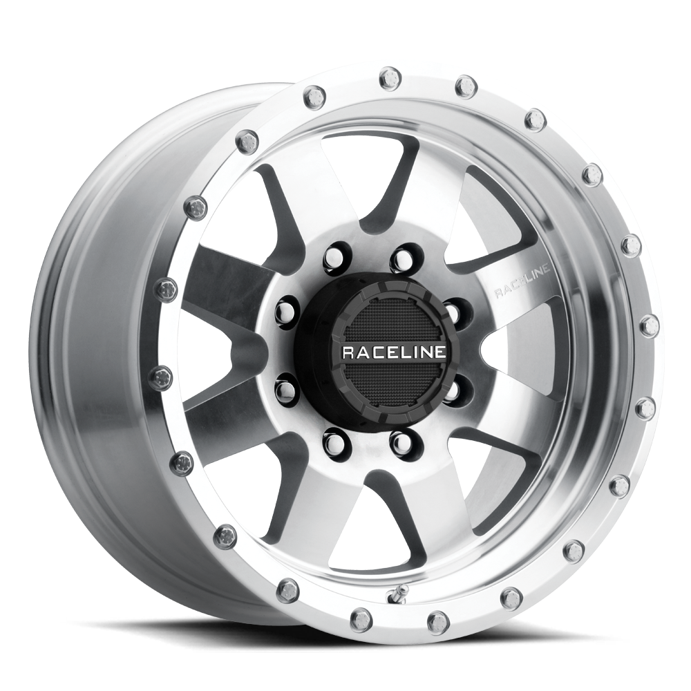 Raceline 17" 935MC Defender Machined Polish Wheels for Truck/SUV (Price per Wheel)