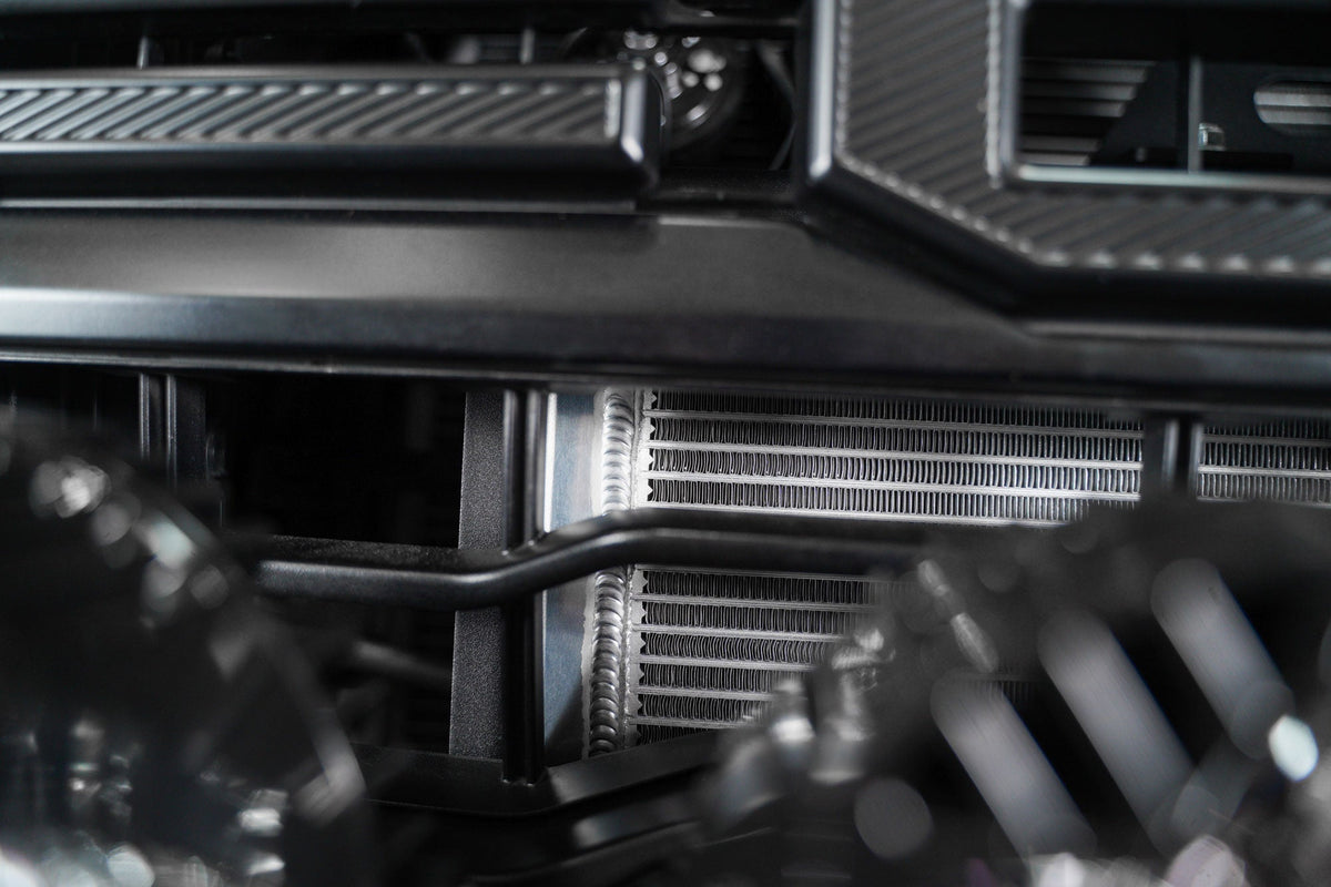 Raptor R High-Mount Heat Exchanger behind grille