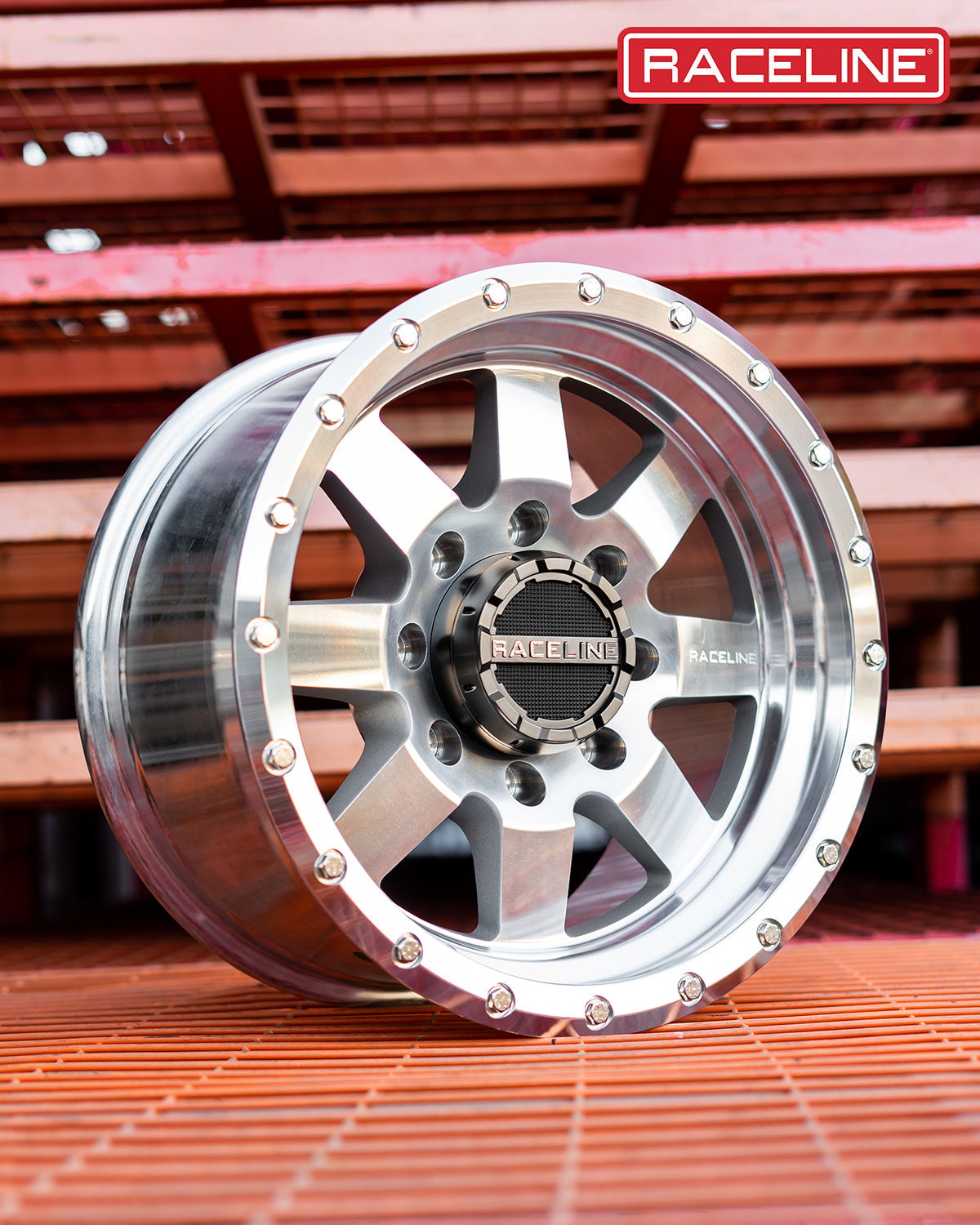 Raceline 17" 935MC Defender Machined Polish Wheels for Truck/SUV (Price per Wheel)