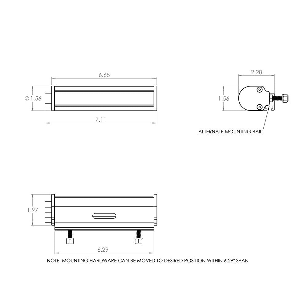 RTL-M Mini LED Rear Light bar - Universal 6"