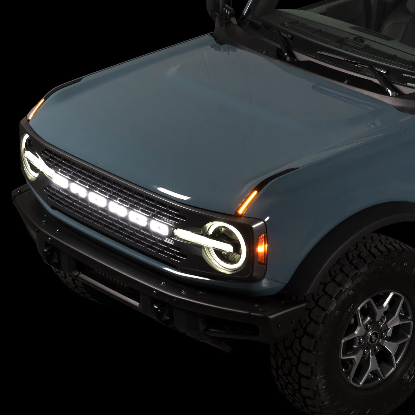 Putco Luminix LED DRL Lights, 1 Pair of Hood Limb Riser Replacements - Fits Ford Bronco/Bronco Raptor 2021-2025