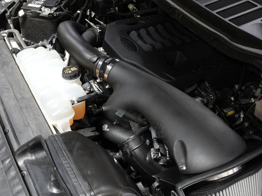 aFe POWER 46-20514-B BladeRunner charge pipes installed on 2021-2025 Ford F-150 3.5L EcoBoost