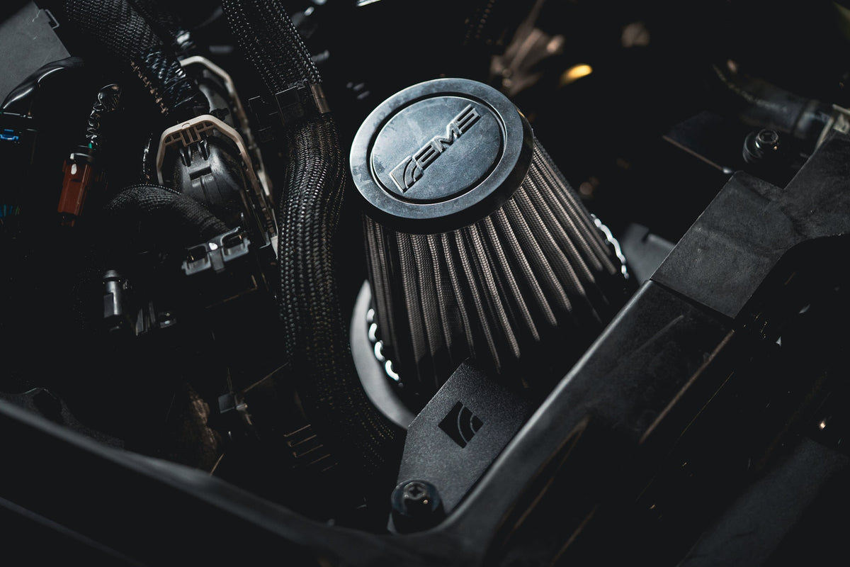 AMS Performance Nissan Z 80mm Air Intake filter detail