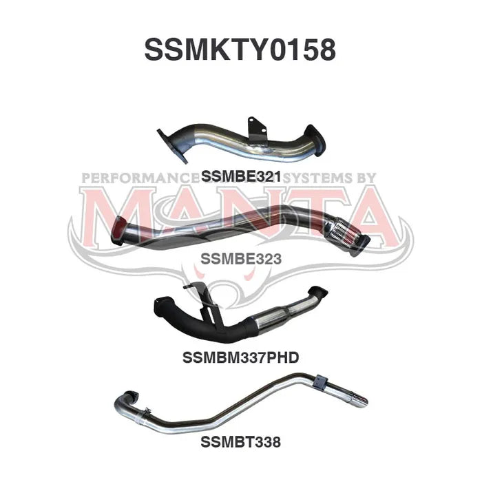 Manta Exhaust HDJ 80 Series 1HD WAGON 3IN Full Exhaust System