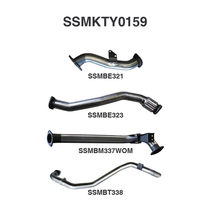 Manta Exhaust HDJ 80 Series 1HD WAGON 3IN Full Exhaust System