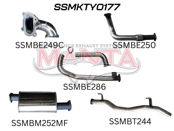 Manta Exhaust HJZ 75,78 Series 3IN Full Exhaust System