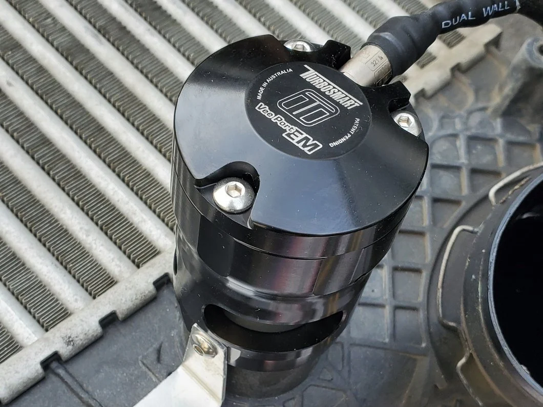 Turbosmart Vee Port EM TS-0225-1001 installed on Ford F-150 EcoBoost intercooler