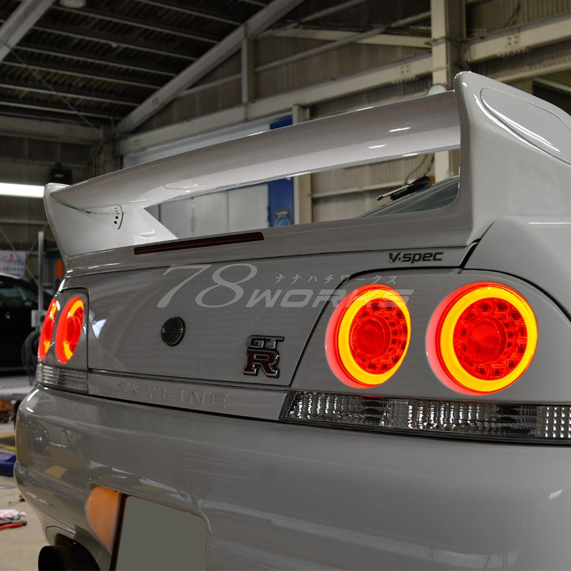 R33 Skyline GTS GT-R 2D Coupe Skylight/LED Tail Lights V2 Red Clear