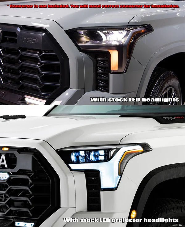 AlphaRex 22-25 Toyota Tundra NOVA-Series Headlights Alpha-Blk (White or Amber DRL)