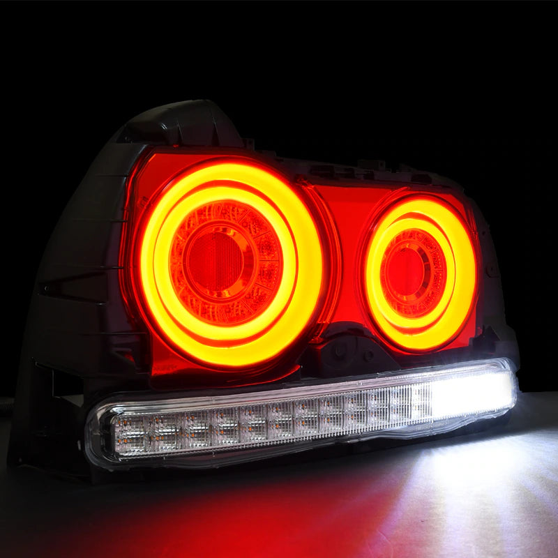 R34 Skyline 4D Sedan ENR34 ER34 HR34 Fiber LED taillights Red Clear