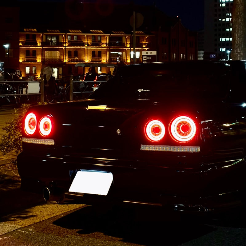 R34 Skyline 4D Sedan ENR34 ER34 HR34 Fiber LED taillights Red Clear