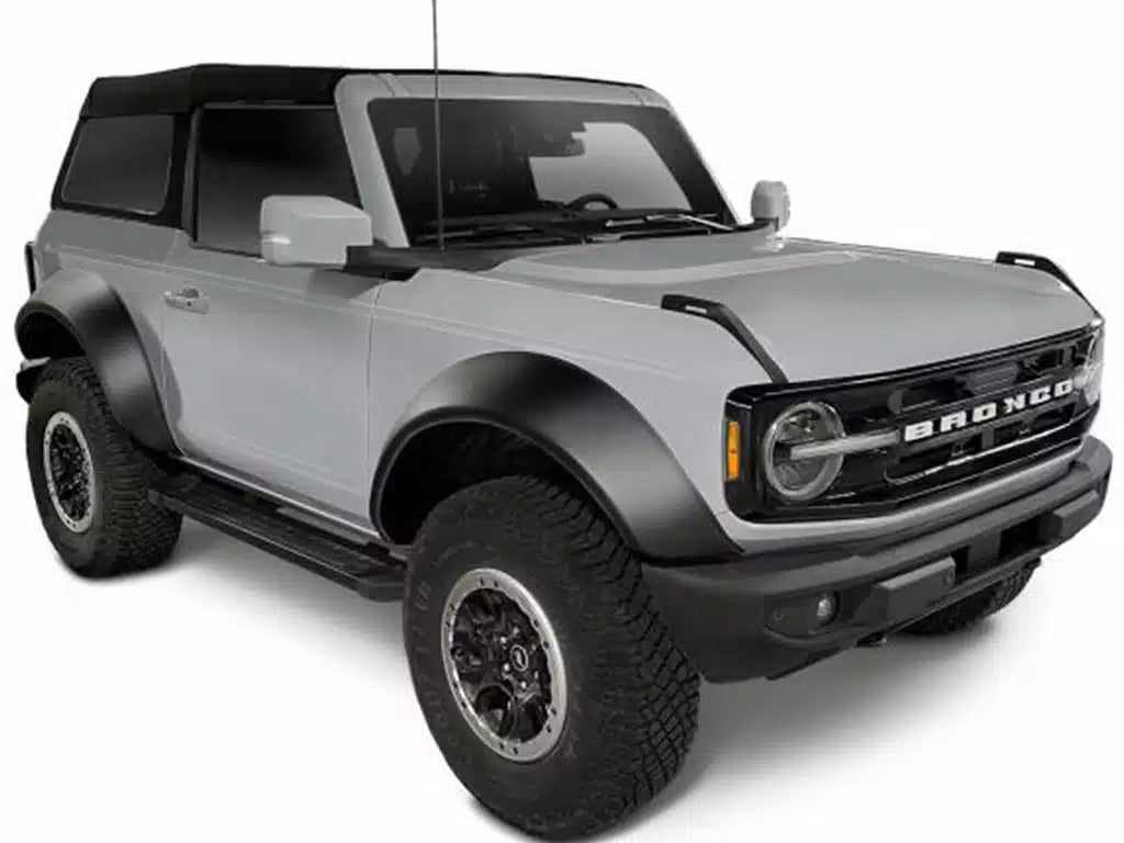 Bushwacker 2021+ Ford Bronco Extend-A-Flares 4pc - Black For 2 Door / 4 Door