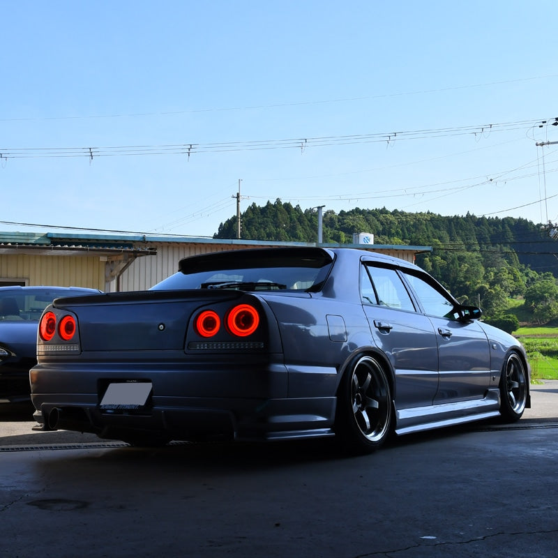 R34 Skyline 4D Sedan ENR34 ER34 HR34 Fiber LED taillights Red Clear