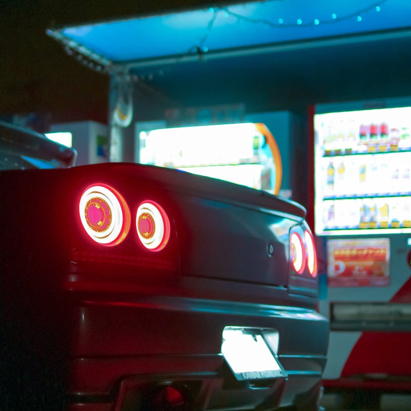 R34 Skyline 4D Sedan ENR34 ER34 HR34 Fiber LED taillights Red Clear