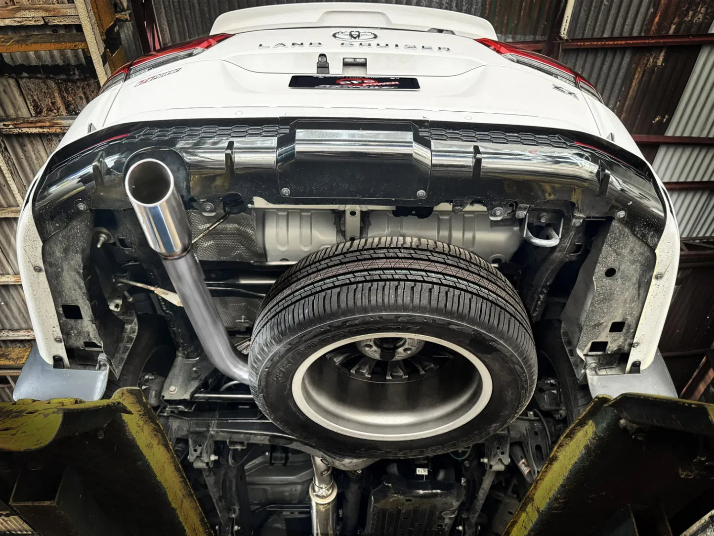 aFe POWER Vulcan Series 3 IN Stainless Steel Rear Exit Exhaust System with Polished Tip