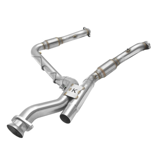 Kooks 17-20 Ford F150 Gen 2 Raptor EcoBoost 3.5L V6 3in Stainless Green Catted Turbo Down Pipes