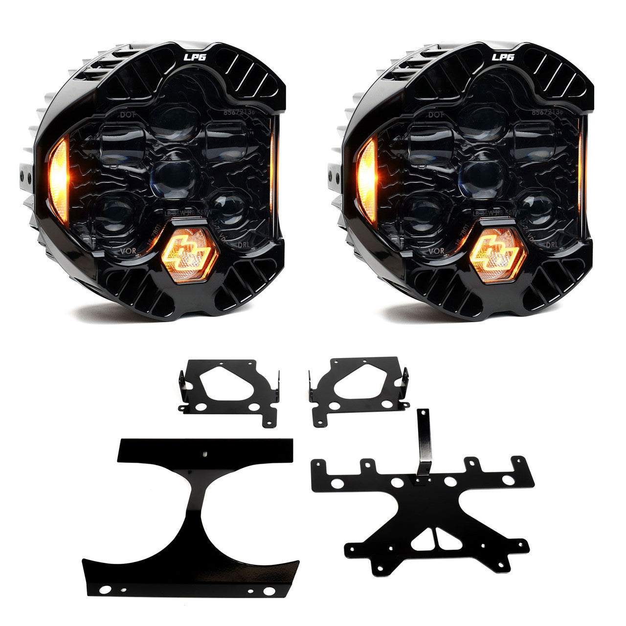 Baja Designs 15-24 Harley-Davidson Road Glide (Dual Light) DOT LP6 LED DRL Headlight Kit