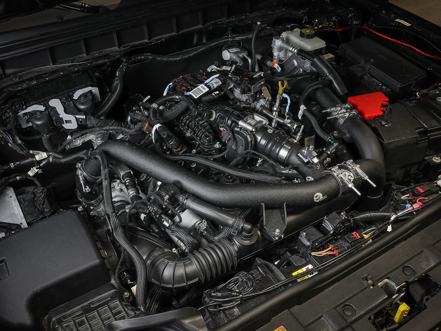 aFe 21-25 Ford Bronco V6-2.7Ltt BladeRunner Alum Hot & Cold Charge Pipe Kit - Black