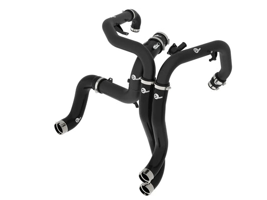 aFe 22-25 Ford Bronco Raptor/Ranger Raptor V6-3.0L BladeRunner Aluminum Hot and Cold Charge Pipe Kit - Black