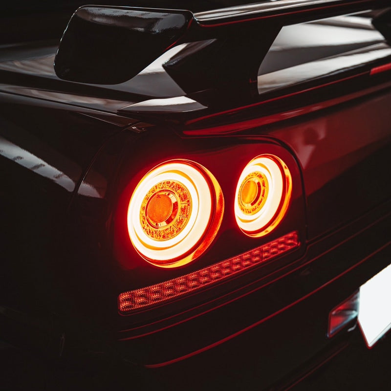 R34 Skyline 4D Sedan ENR34 ER34 HR34 Fiber LED taillights Red Clear