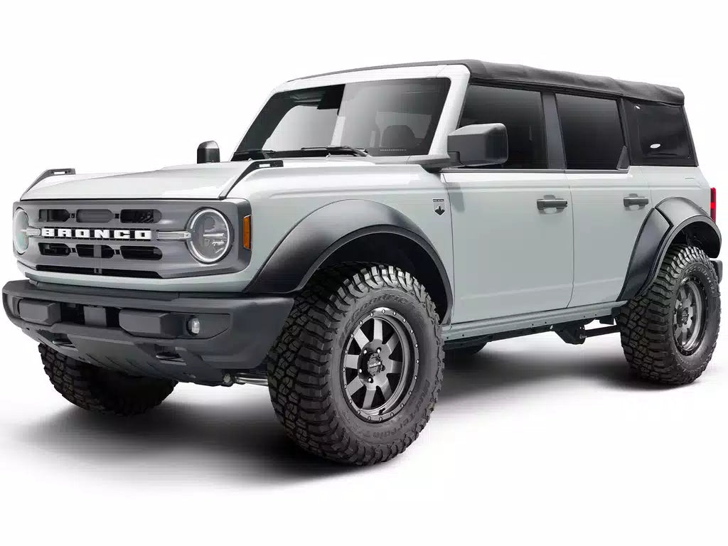 Bushwacker 2021+ Ford Bronco Extend-A-Flares 4pc - Black For 2 Door / 4 Door