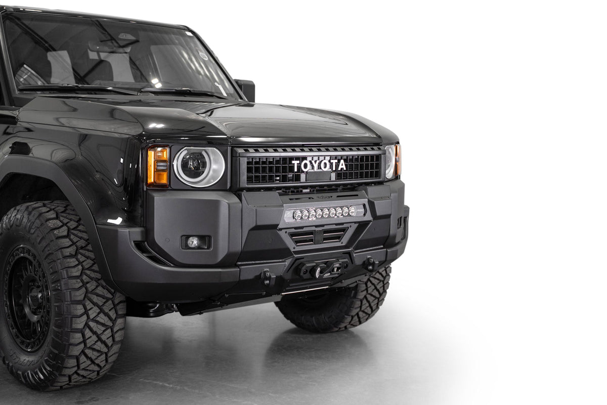 ADD Stealth Center Mount Winch Front Bumper installed on 2024+ Toyota Land Cruiser 250