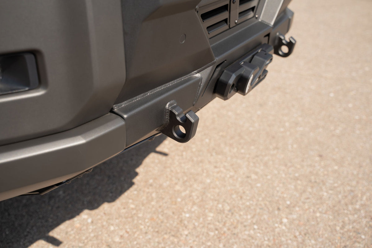 D-ring clevis mount detail on ADD Land Cruiser 250 Stealth bumper