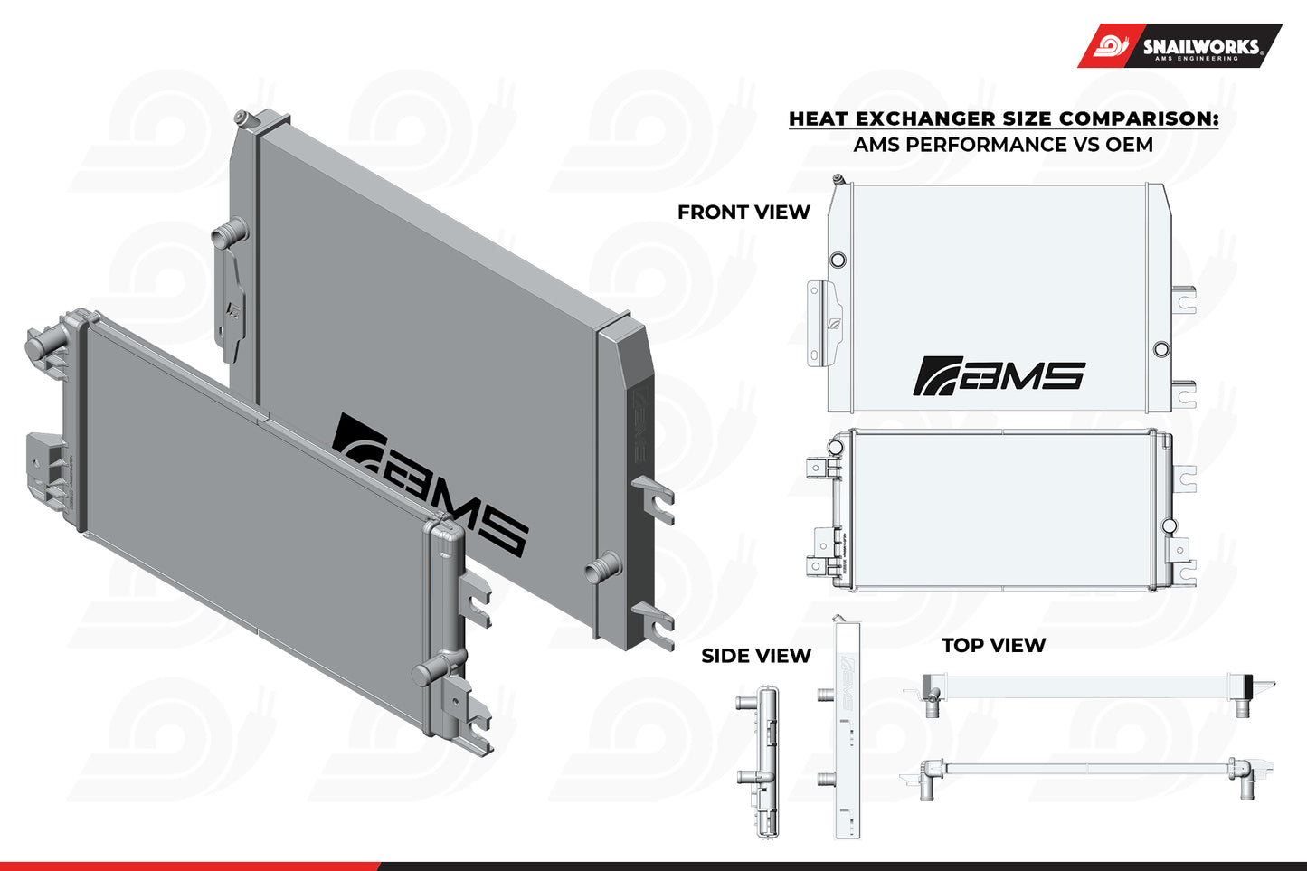 AMS Performance Nissan 400Z Heat Exchanger