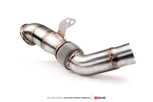 AMS Performance 2020+ Toyota Supra A90/A91 Street Downpipe w/GESI Catalytic Converter