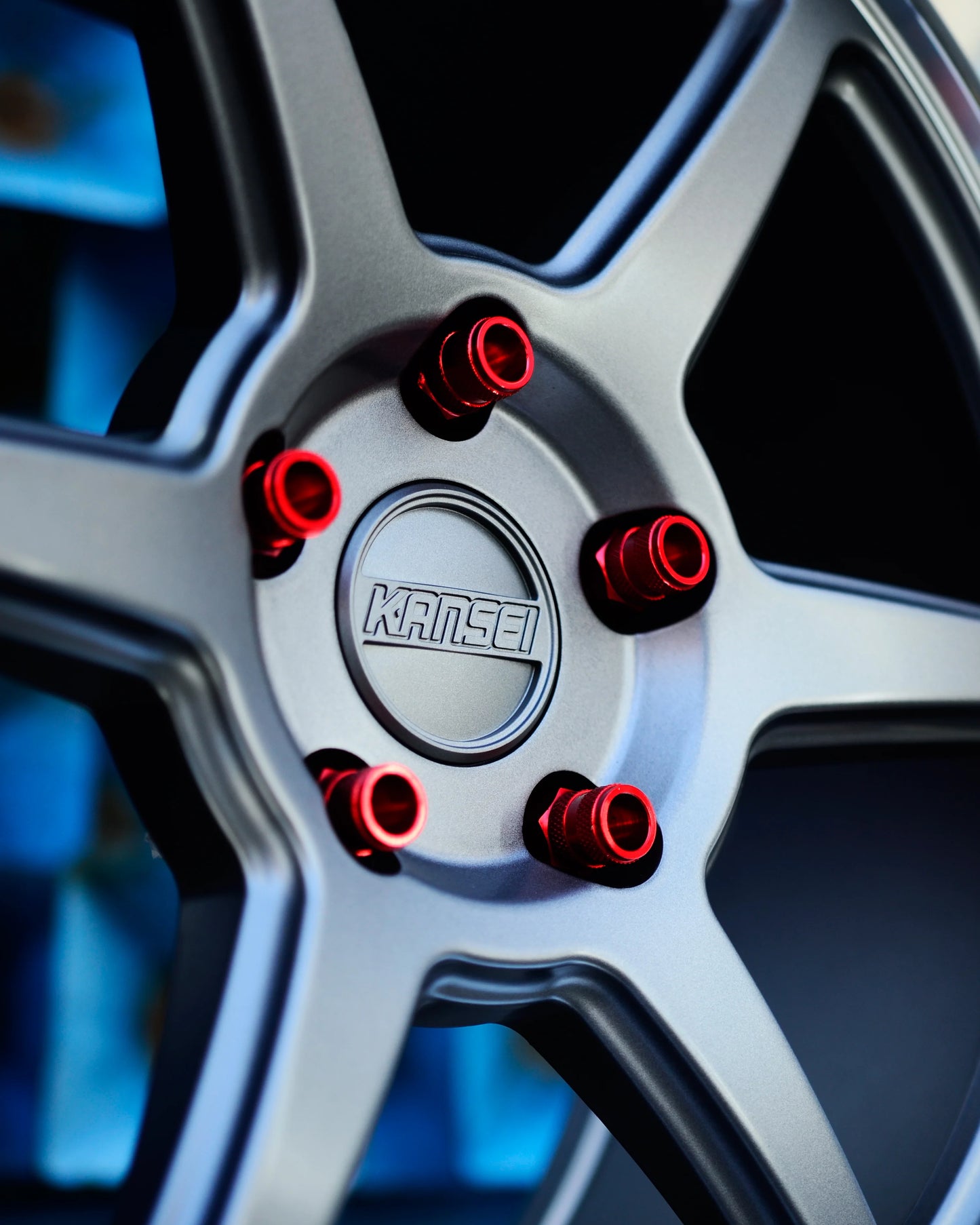 Kansei Spline Acorn Lug Nuts (20 PC Kit) Black/Blue/Red Colors