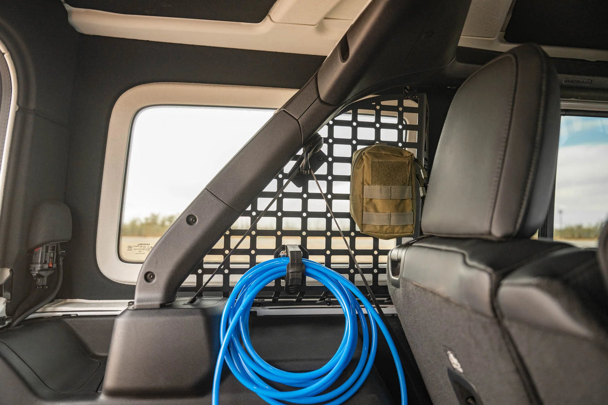 DV8 Offroad 2018-2026 Jeep Wrangler JL 4-Door Rear Window Pocketed Molle Panels