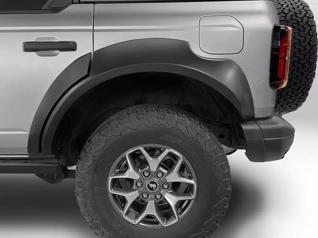 Bushwacker 2021+ Ford Bronco Extend-A-Flares 4pc - Black For 2 Door / 4 Door