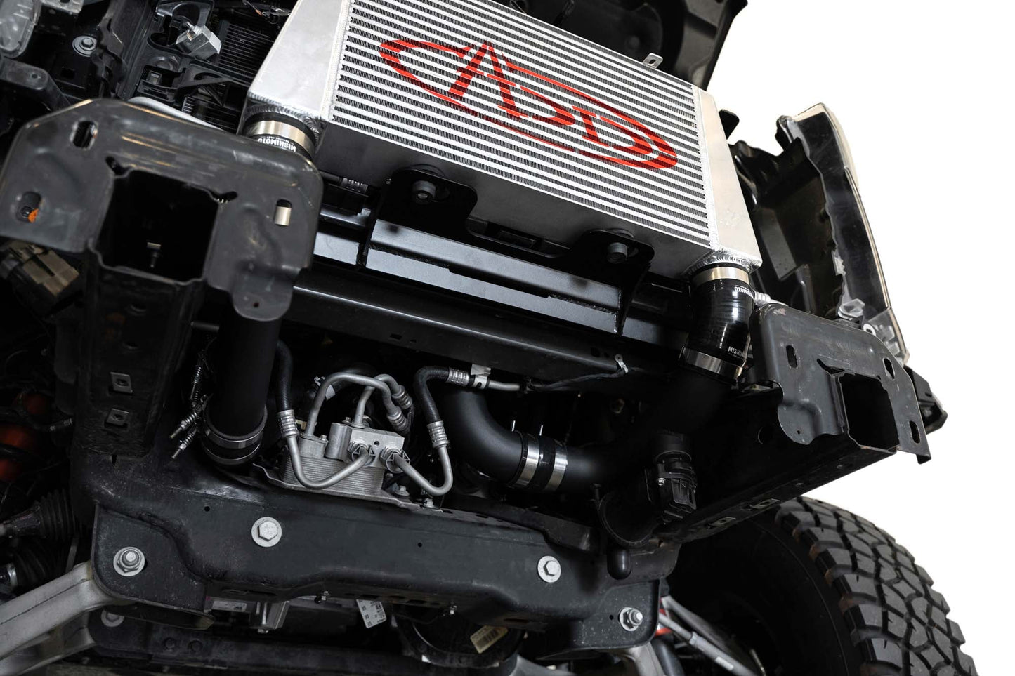 ADD high mount intercooler upgrade kit fitment detail for Ford F-150 and Raptor