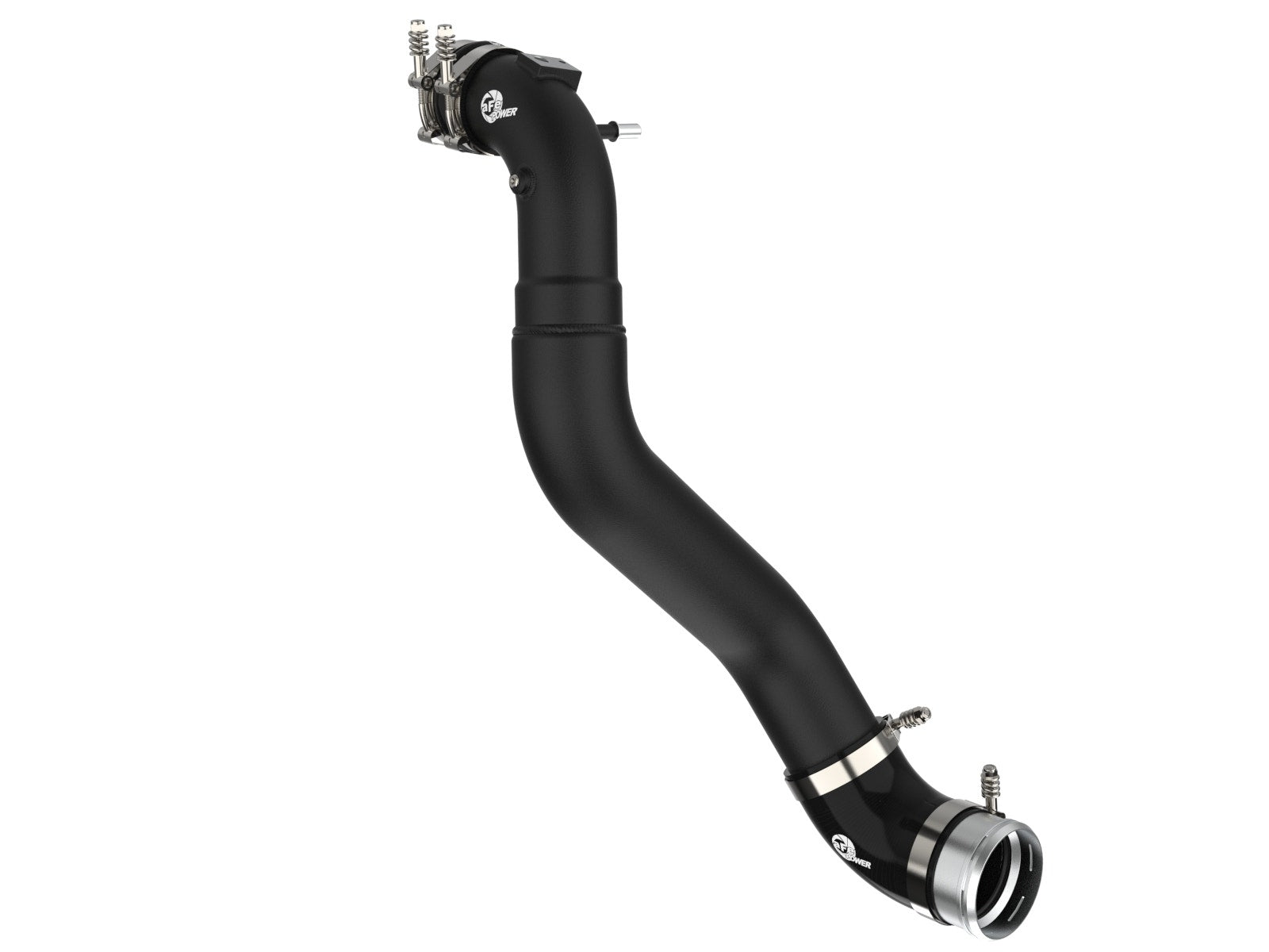 aFe POWER 46-20514-B BladeRunner charge pipe couplings and stainless-steel T-bolt clamp detail