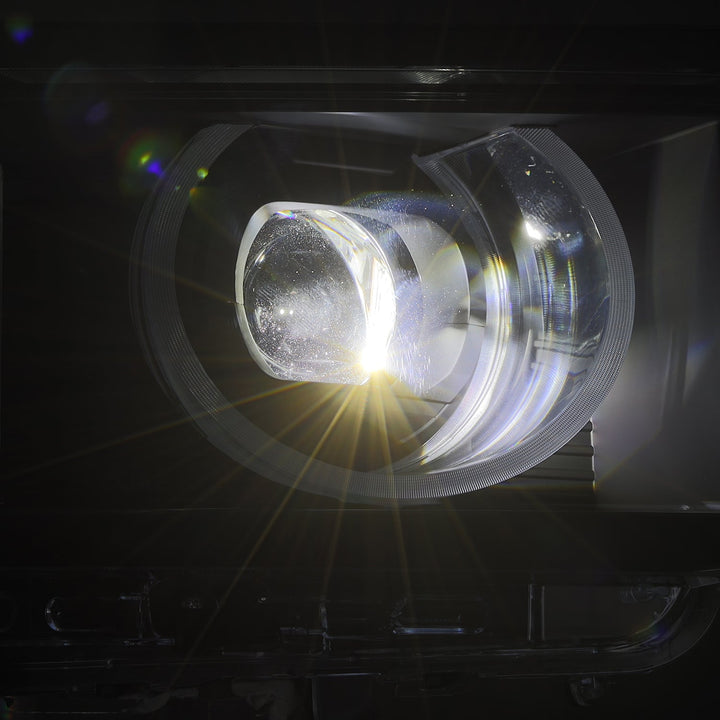 AlphaRex Heritage Edition LED Projector Headlights Black installed on 2024-2026 Toyota Land Cruiser