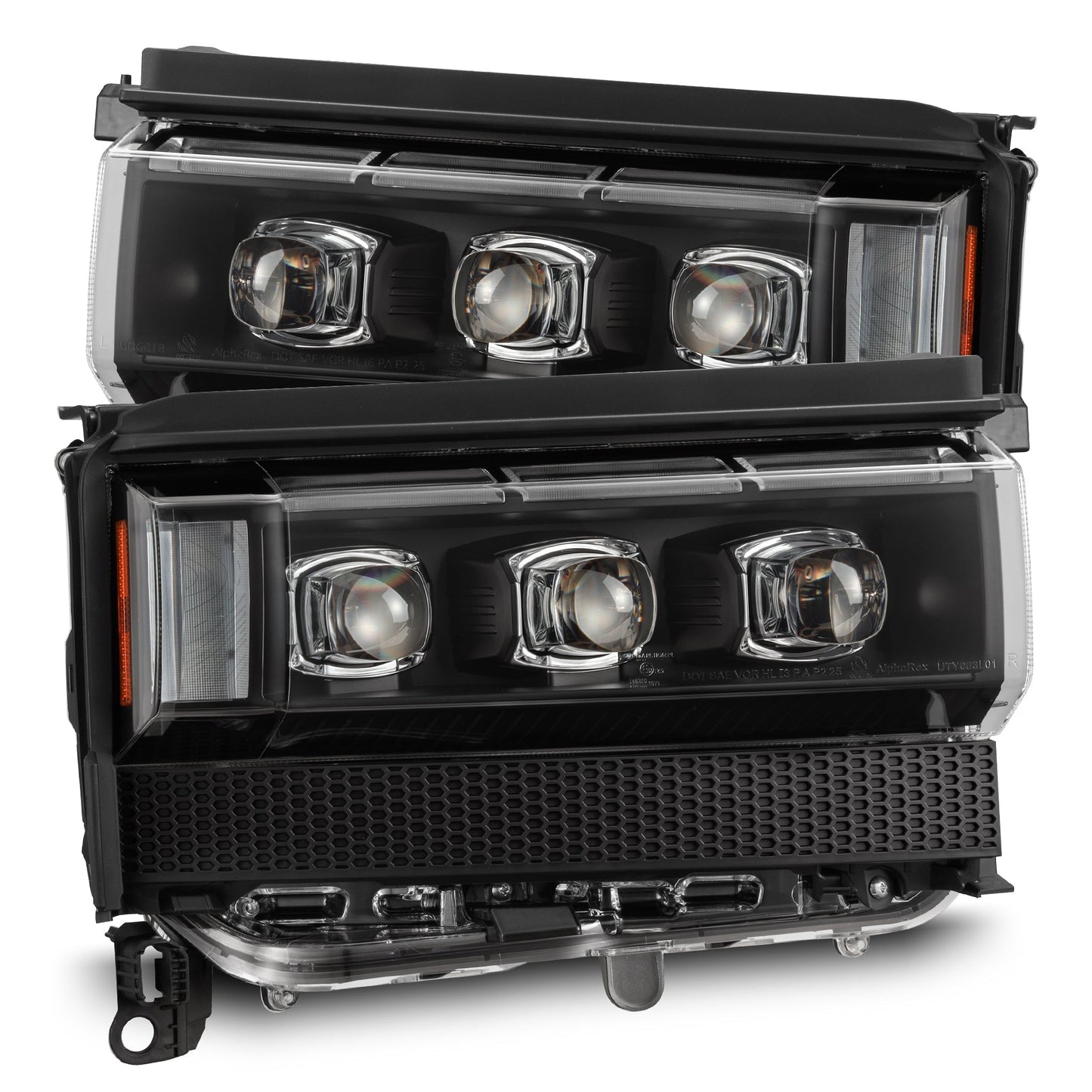 AlphaRex NOVA-Series LED Projector Headlights Black for 2024-2026 Toyota Land Cruiser
