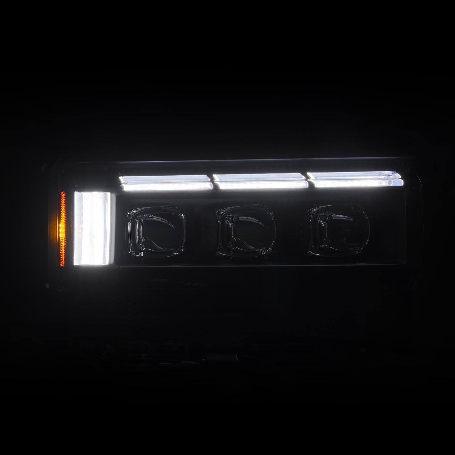 AlphaRex NOVA-Series Black headlight detail for 2024-2026 Toyota Land Cruiser