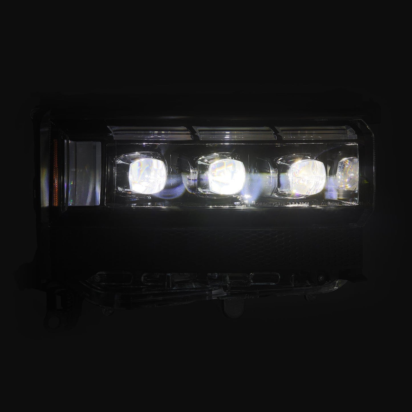 AlphaRex NOVA-Series Black headlights lighting signature for Toyota Land Cruiser LC250