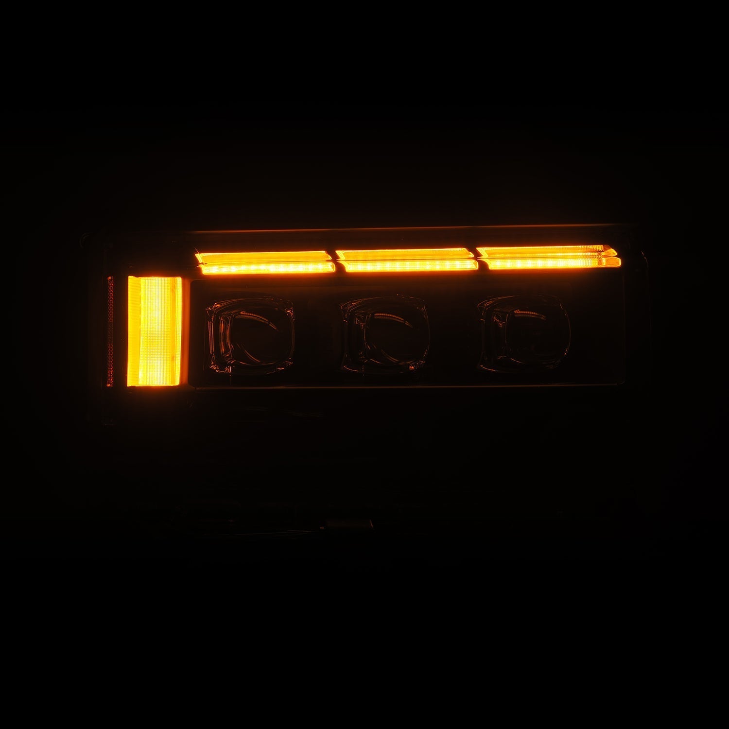 AlphaRex NOVA-Series Black headlights installed on 2024-2026 Toyota Land Cruiser