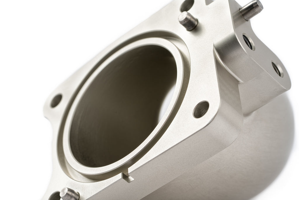AMS Performance Toyota T24A Billet Throttle Body Inlet machined flange detail