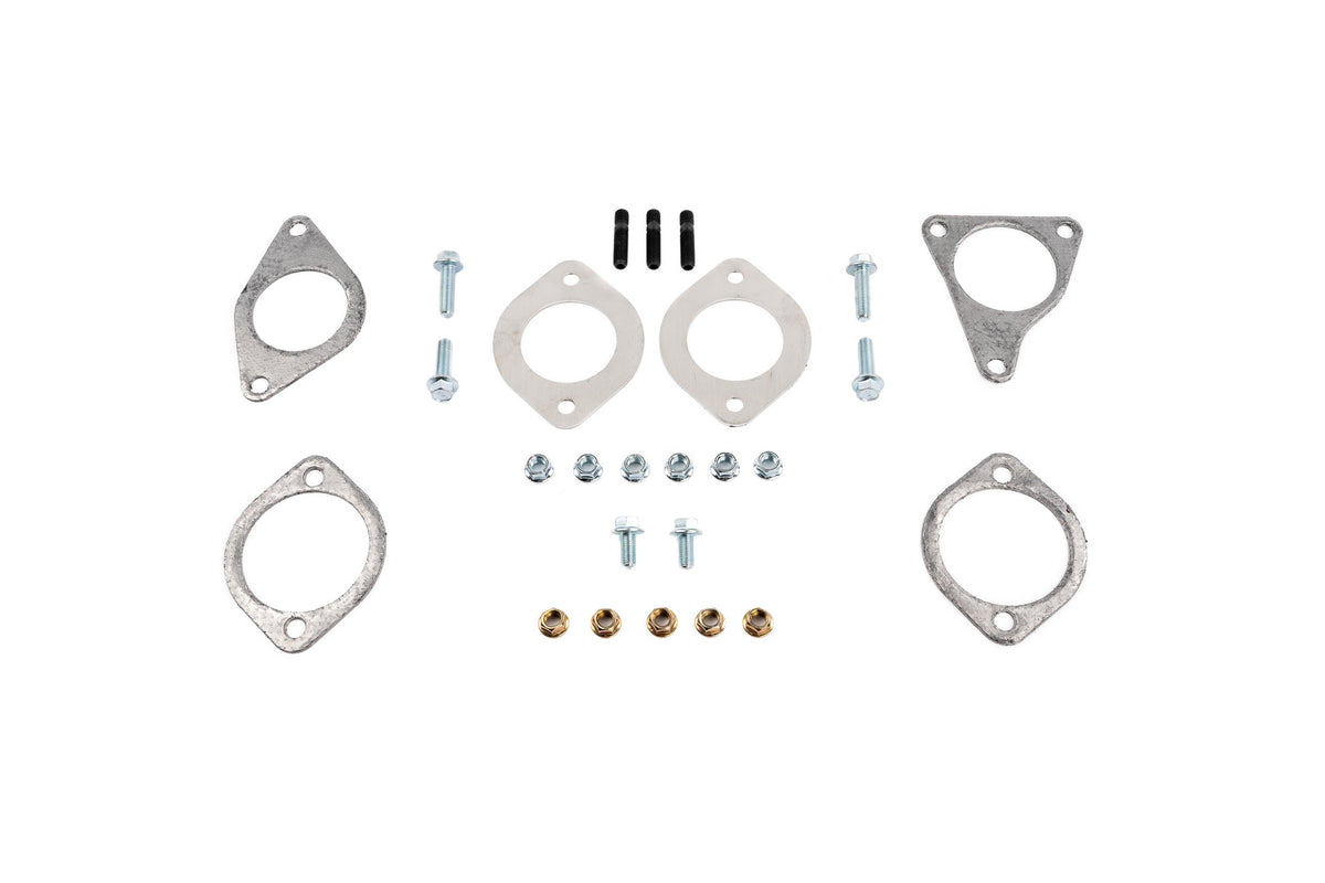 AMS Performance VR30DDTT Street Lower Downpipes installation hardware