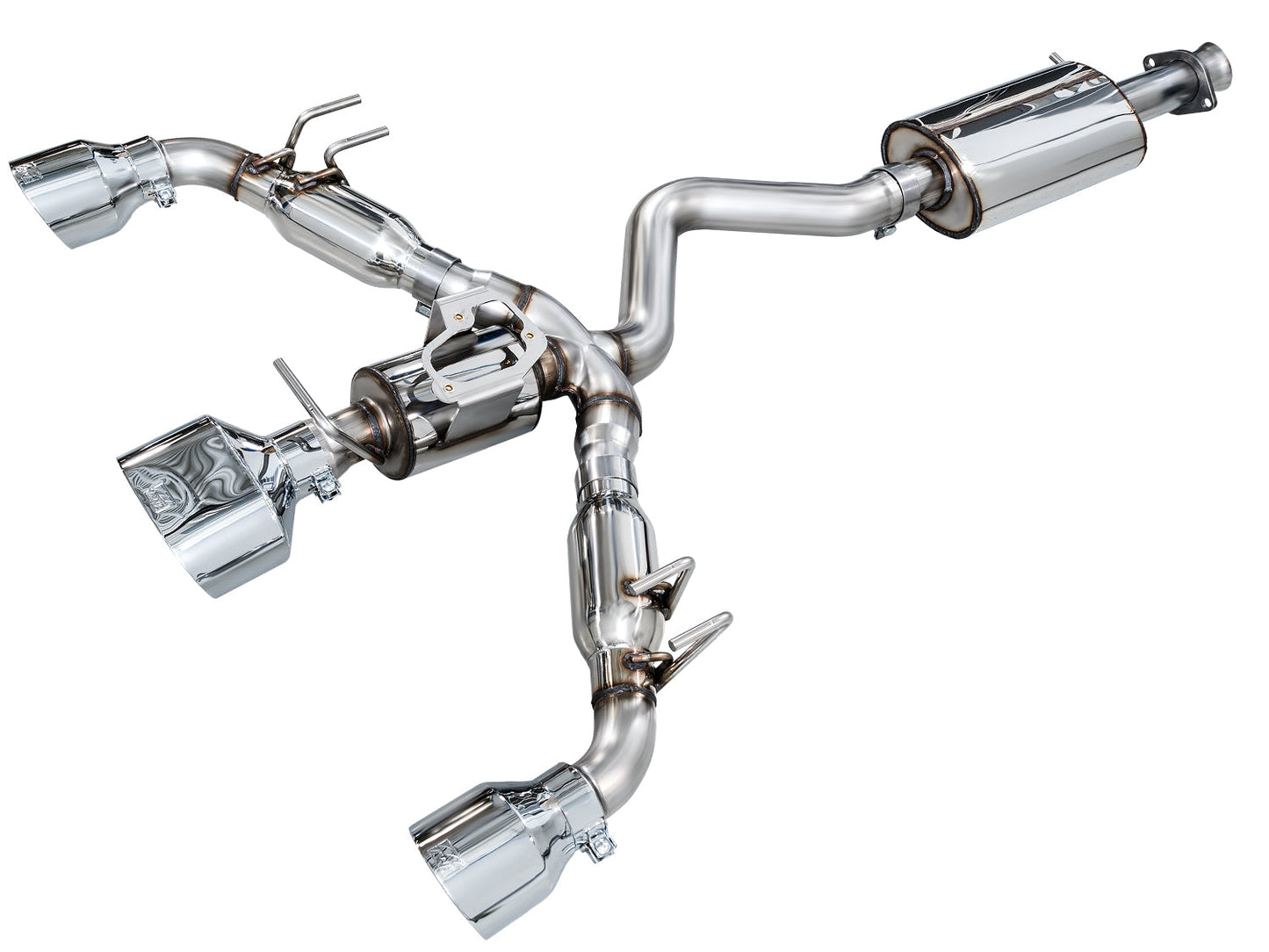 AWE Touring Edition Exhaust for Toyota GR Corolla - Chrome Silver Tips