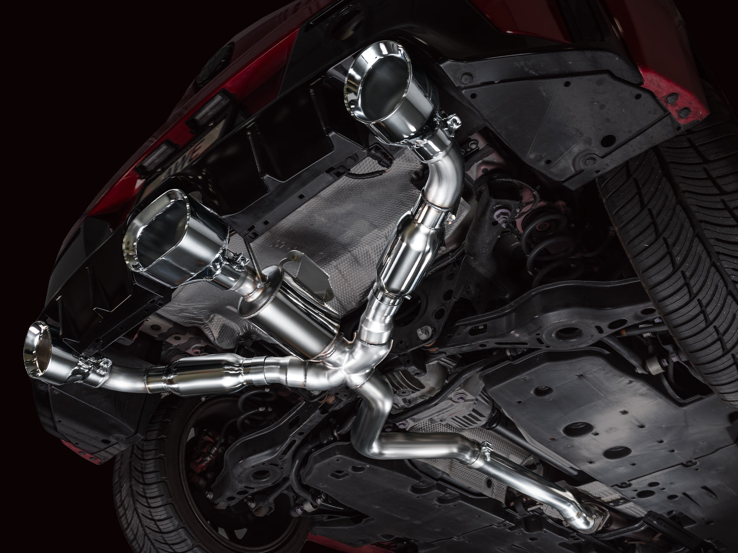 AWE Track Edition Exhaust installed on Toyota GR Corolla